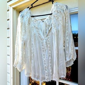 Free People gauze top